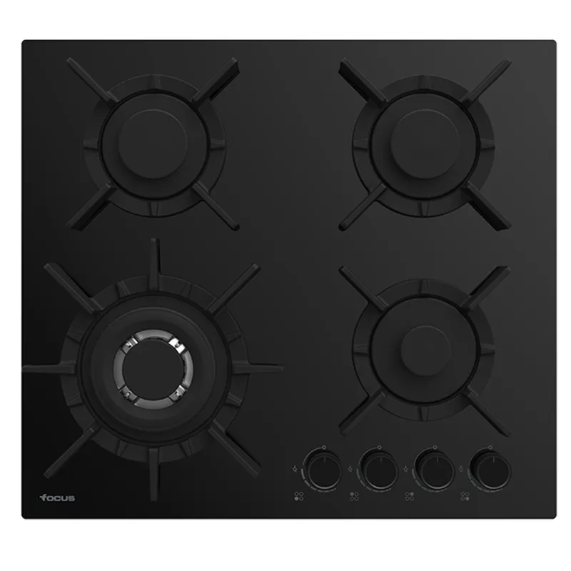 Focus F 4015BS - Plaque gaz 4 feux, 60 cm, avec thermocouple, vitro noir, Photo boutique Best Buy Tunisie chez Best Buy Tunisie