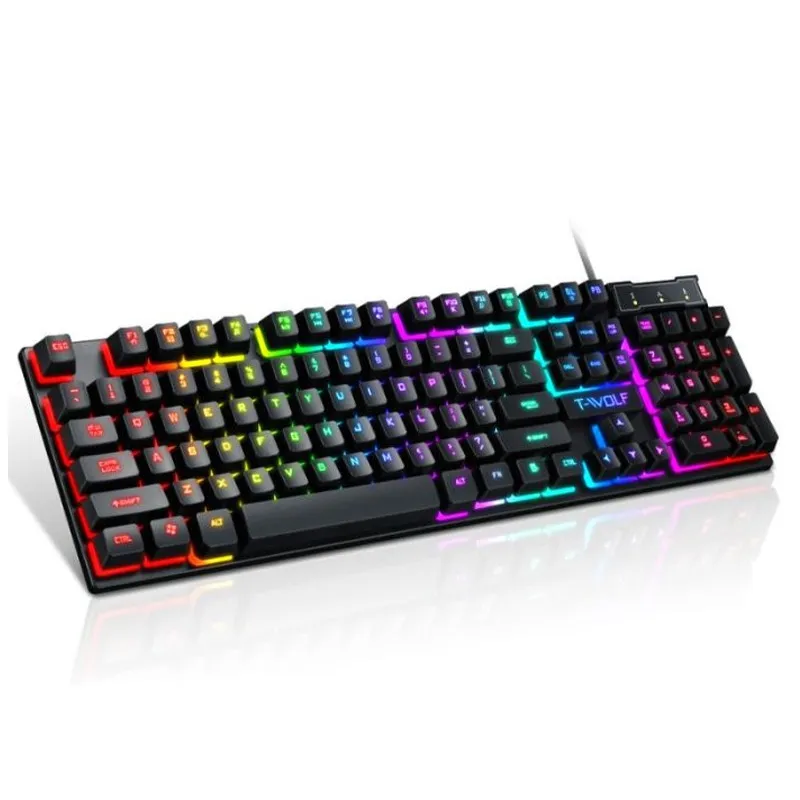 Clavier Gamer Semi Mécanique T Wolf T-T20 RGB Noir, Photo boutique Best Buy Tunisie chez Best Buy Tunisie