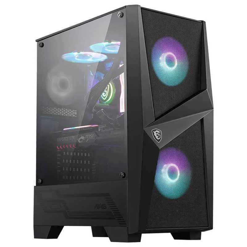 MSI MAG FORGE 100R unité centrale Midi Tower Noir, Transparent, Photo boutique Best Buy Tunisie chez Best Buy Tunisie