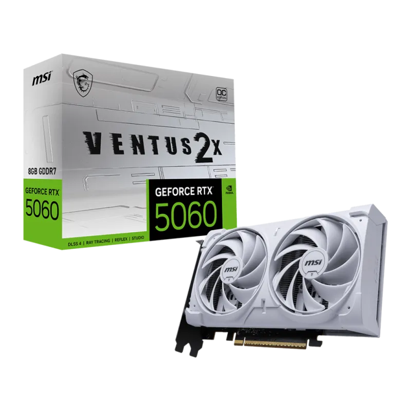 Carte Graphique GeForce RTX 5060 8G Ventus 2X OC Blanc, Photo boutique Best Buy Tunisie chez Best Buy Tunisie