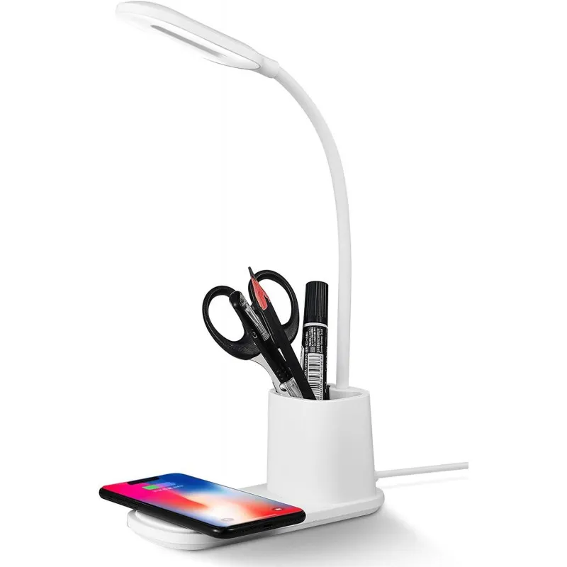 Lampe de bureau LED PLATINET Avec Chargeur Sans Fil 10W - Blanc, Photo boutique Best Buy Tunisie chez Best Buy Tunisie