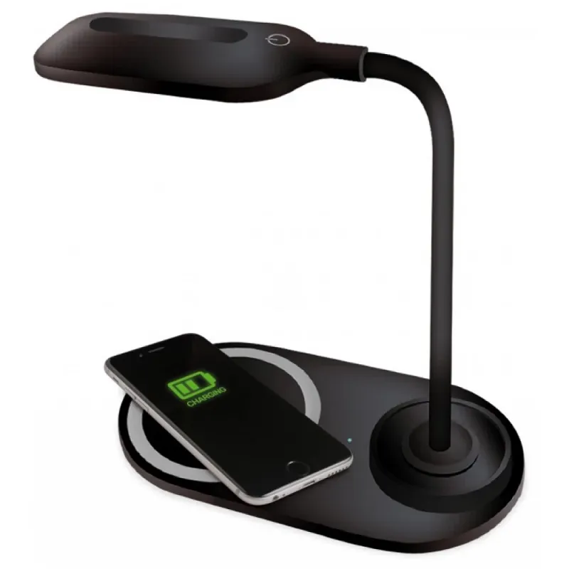 Lampe de bureau PLATINET LED avec Chargeur Sans Fil 10W - Noir, Photo boutique Best Buy Tunisie chez Best Buy Tunisie