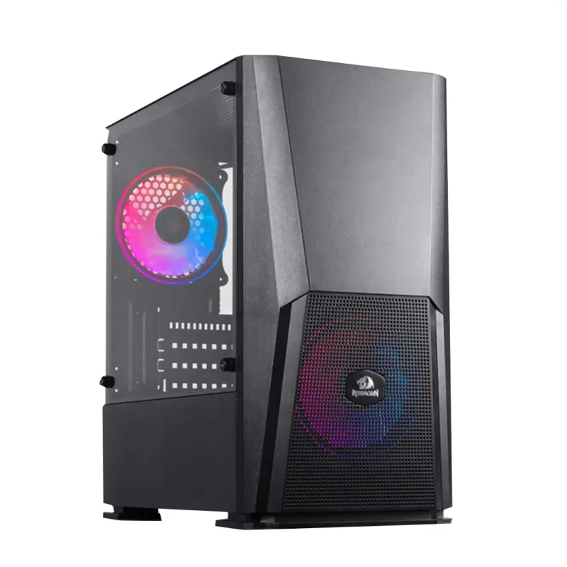 Boitier Gamer REDRAGON RINOS GC-590 2FAN ARGB M-ATX - Noir, Photo boutique Best Buy Tunisie chez Best Buy Tunisie