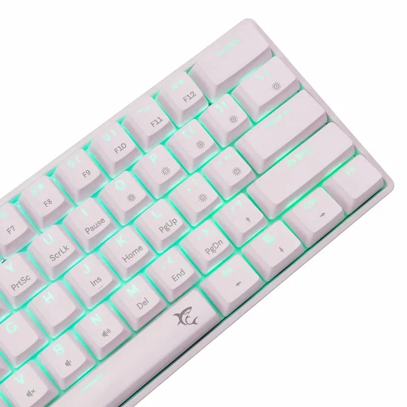 Clavier Mécanique WHITE SHARK SHINOBI 2 GK-004211 Blanc - Red Switch