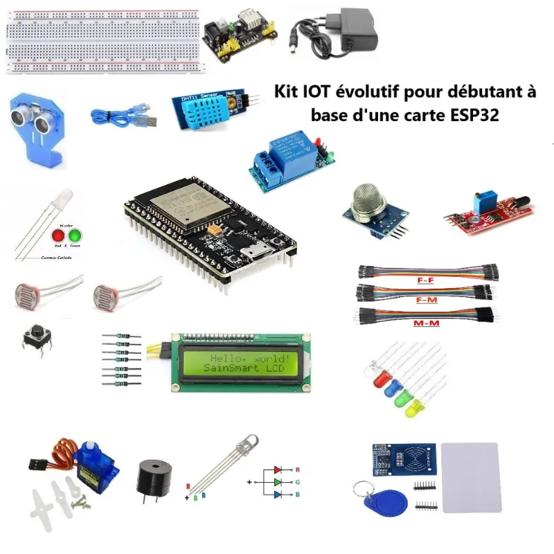 Kit IOT évolutif pour débutant à base d'une carte ESP32