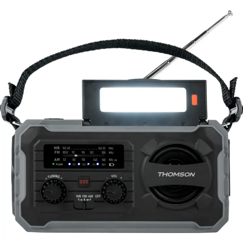 Radio Thomson Solaire D'urgence Longue Durée RT280 Gris, Photo boutique Best Buy Tunisie chez Best Buy Tunisie