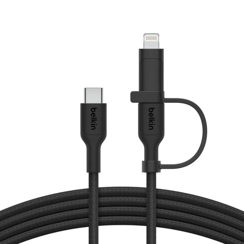 Câble De Charge BELKIN 2en1 USB-C Vers USB-C et Lightning - Noir, Photo boutique Best Buy Tunisie chez Best Buy Tunisie