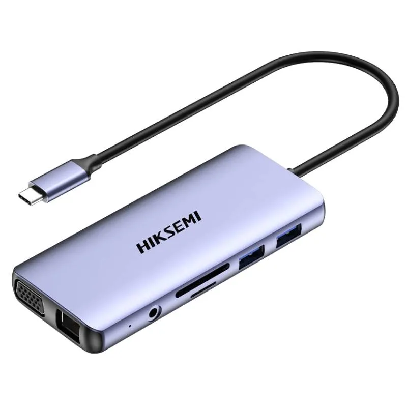 HUB USB Hiksemi Multifonctionnel Type-C 11 en 1 DS11 - Gris, Photo boutique Best Buy Tunisie chez Best Buy Tunisie