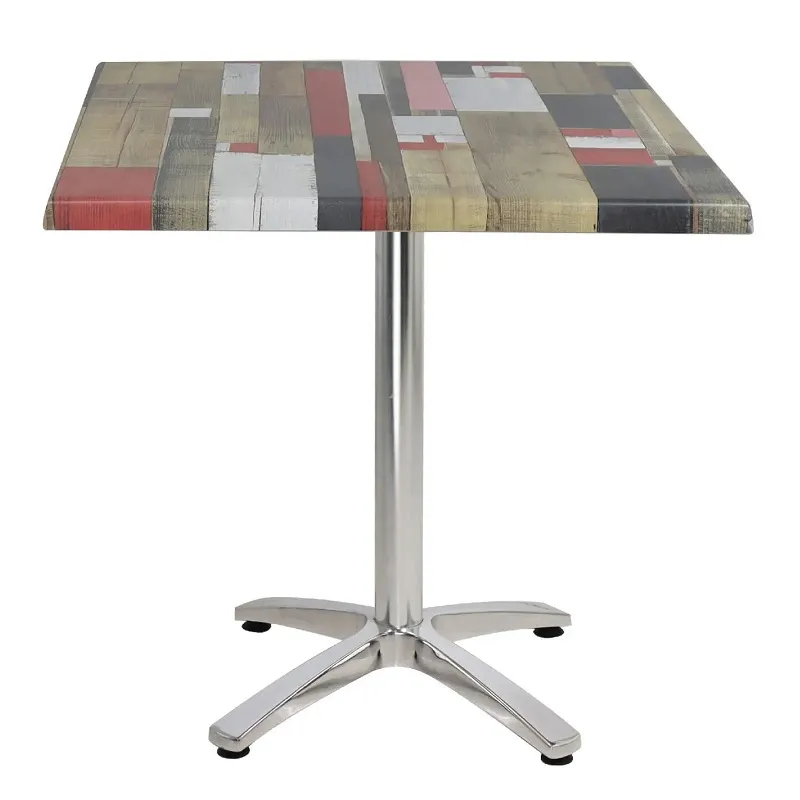 Table bistrot carré 80x80 top en wezerlit SOTUFAB (TBIS085), Vue principale