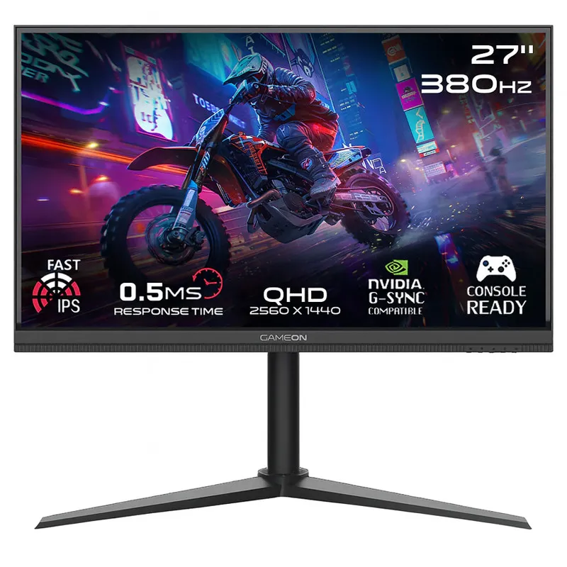 Ecran Gaming Gameon Midnight Pro Series GOMP27QHD380IPS 27'' QHD 380Hz Fast IPS Noir, Photo boutique Best Buy Tunisie chez Best Buy Tunisie