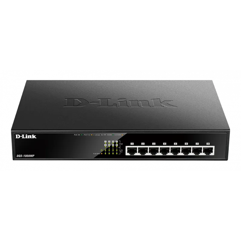 Switch 8 Ports D-link10/100/1000 Mbps Poe - S-DGS-1008MP
