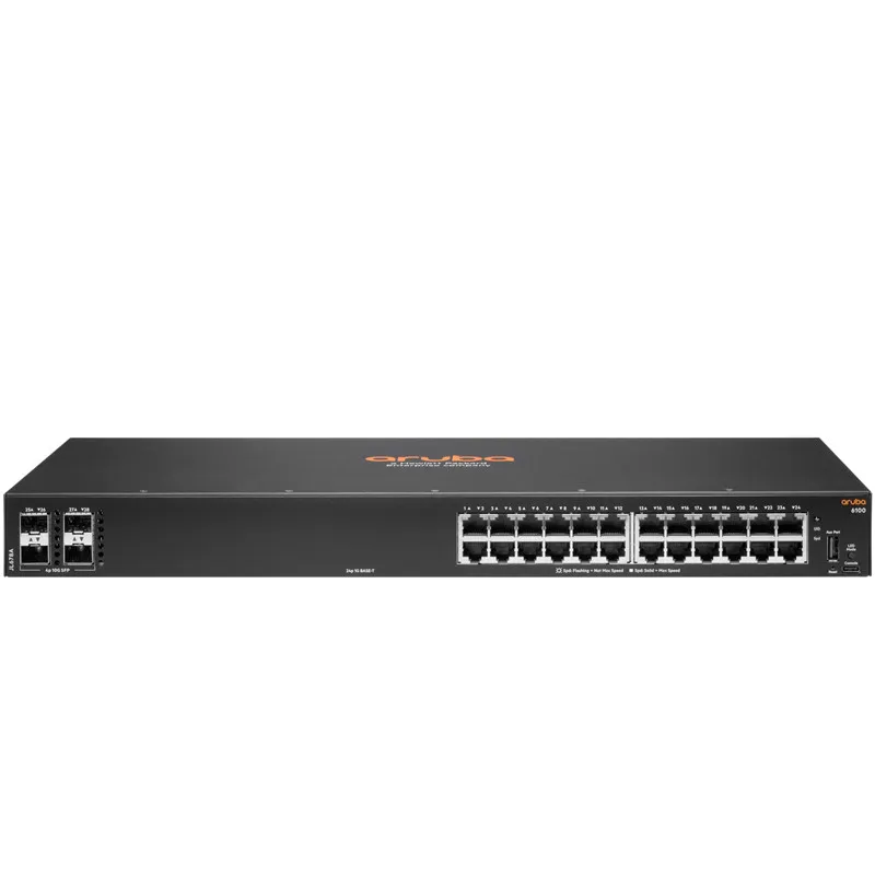 Switch Gigabit Ethernet 24 ports + 4 SFP+ Noir Aruba 6100, Géré L3, 1U, Photo boutique Best Buy Tunisie chez Best Buy Tunisie