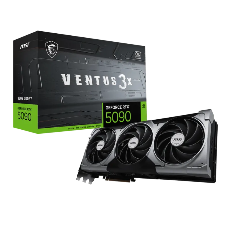 Carte graphique MSI GeForce RTX 5090 VENTUS 3X OC / 32 Go GDDR7, Photo boutique Best Buy Tunisie chez Best Buy Tunisie