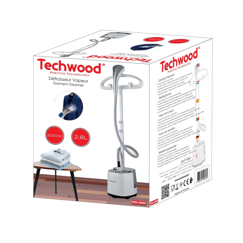 Défroisseur Vertical à Vapeur TECHWOOD TDV-2006 2000W - Blanc, Photo boutique Best Buy Tunisie chez Best Buy Tunisie