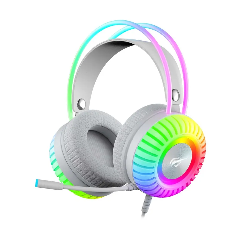 Micro Casque Gamer Filaire HAVIT H2046U RGB - Blanc, Photo boutique Best Buy Tunisie chez Best Buy Tunisie