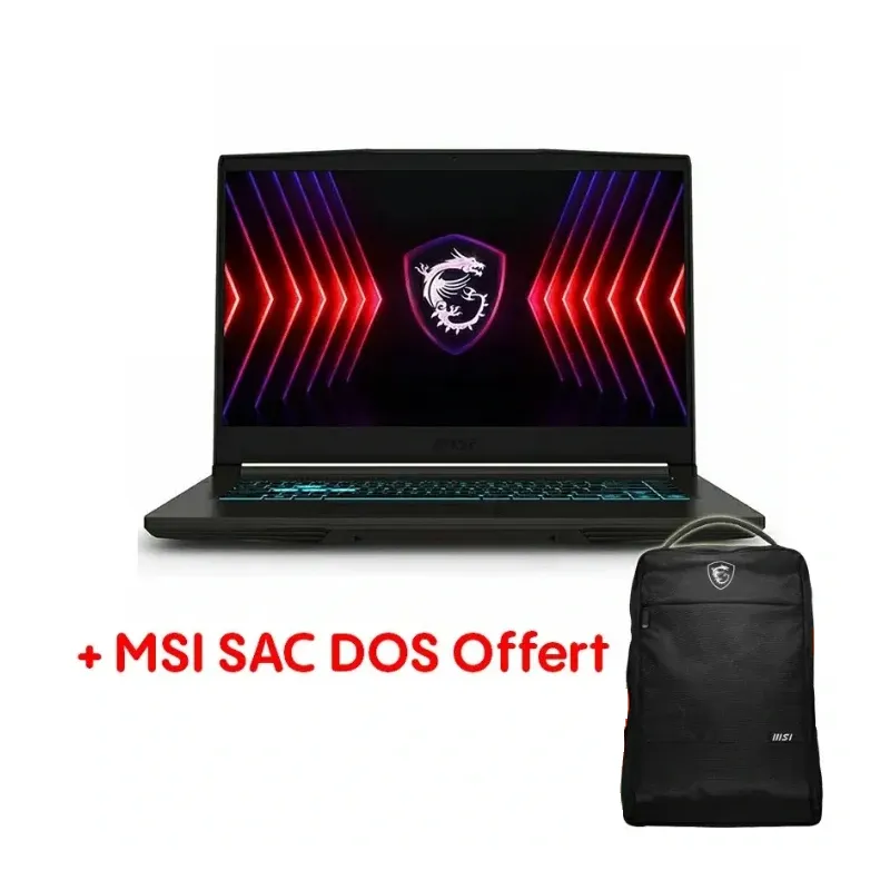Pc Portable Gamer MSI Thin 15 B13UCX i5 13Gén 8 Go 512 Go SSD, Photo boutique Best Buy Tunisie chez Best Buy Tunisie