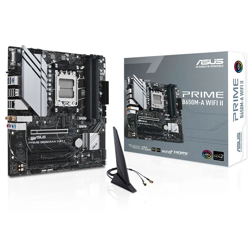 ASUS PRIME B650M-A WIFI II AMD B650 Emplacement AM5 micro ATX, Photo boutique Best Buy Tunisie chez Best Buy Tunisie