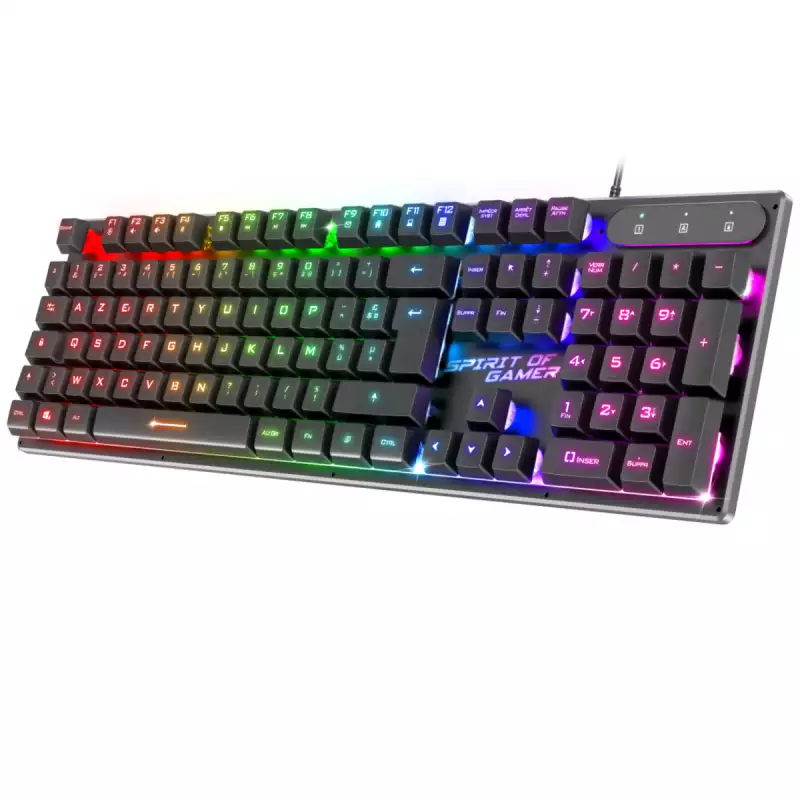 Spirit of Gamer PRO-K1 clavier USB AZERTY Noir, Photo boutique Best Buy Tunisie chez Best Buy Tunisie