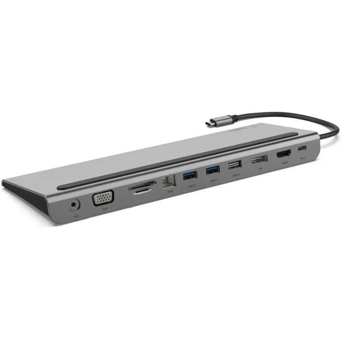 ملحق Station d'Accueil Manhattan 153478 USB-C 11En1 - Noir