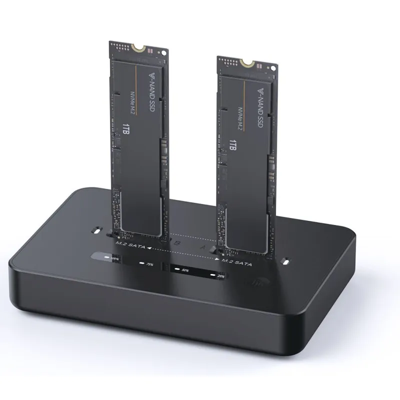 Station d'accueil Gembird double disque SSD USB Type-C M.2 NVMe et SATA, Photo boutique Best Buy Tunisie chez Best Buy Tunisie