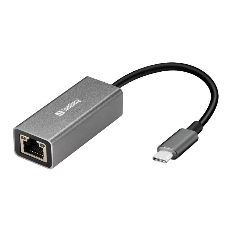 Adaptateur SANDBERG USB Type-C vers RJ45 - Inox, Photo boutique Best Buy Tunisie chez Best Buy Tunisie