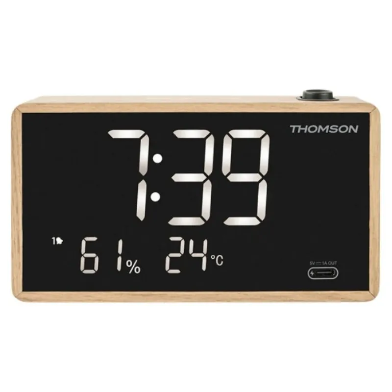 Radio & Réveil Avec Projection Thomson CP202T Bois, Photo chez Best Buy Tunisie chez Best Buy Tunisie