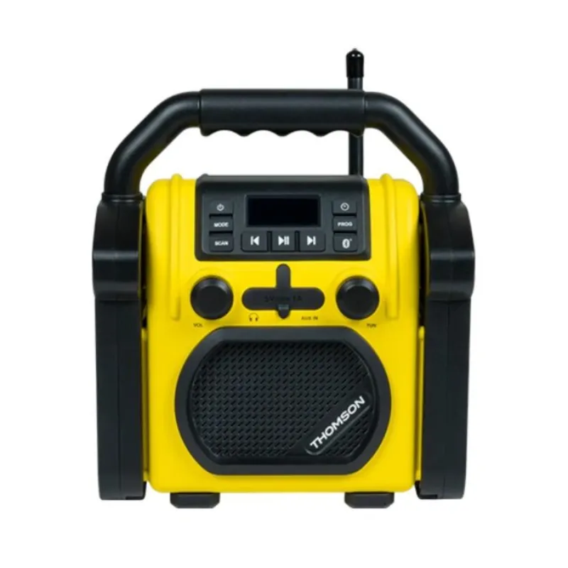 Radio et Enceinte Sans fil THOMSON WKR50BT De Chantier - Noir&Jaune, Photo boutique Best Buy Tunisie chez Best Buy Tunisie