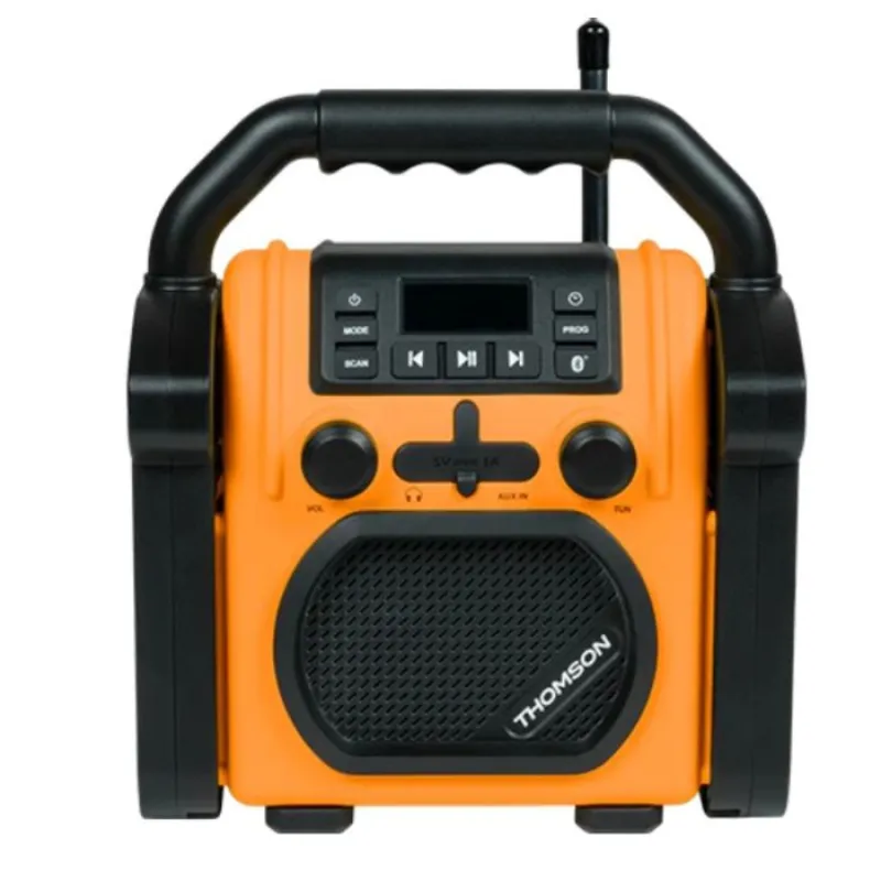 Radio et Enceinte Sans fil THOMSON WKR60BT De Chantier - Noir&Orange, Photo boutique Best Buy Tunisie chez Best Buy Tunisie