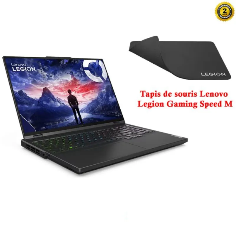 Lenovo Legion Pro 7 16IRX9H Intel® Core™ i9 i9-14900HX Ordinateur portable 40,6 cm (16") WQXGA 32 Go DDR5-SDRAM 1 To SSD NVIDIA GeForce RTX 4090 Wi-Fi 6E (802.11ax) Windows 11 Home Noir, Photo boutique Best Buy Tunisie chez Best Buy Tunisie