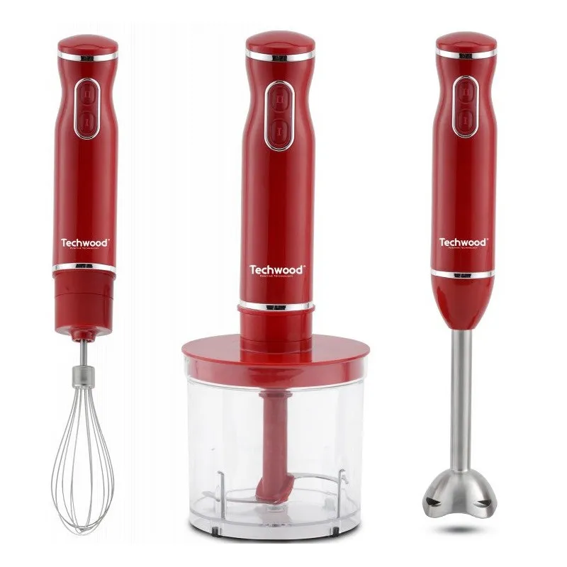 Mixeur Plongeant 3 en 1 Techwood TMS-9605 /Rouge, Photo boutique Best Buy Tunisie chez Best Buy Tunisie