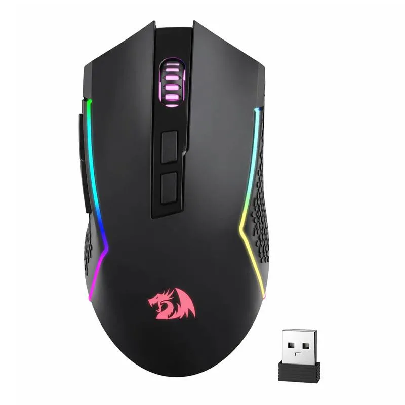 Souris Sans Fil Gamer Redragon Trident RGB Noir - M693-RGB
