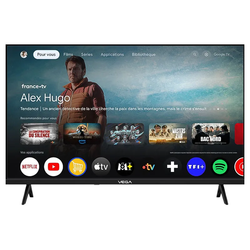 Tv Vega F43F1QBG 43" QLED Full HD Smart Tv Noir, Photo boutique Best Buy Tunisie chez Best Buy Tunisie