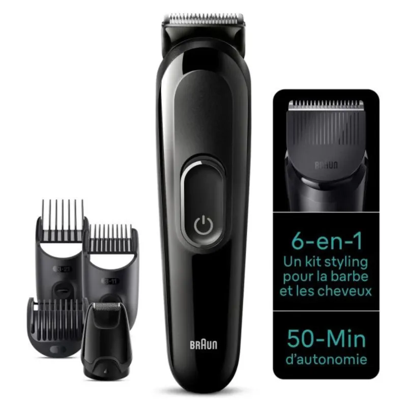 Tondeuse Multifonction 6EN1 BRAUN MGK3410 Rechargeable - Noir, Photo boutique Best Buy Tunisie chez Best Buy Tunisie