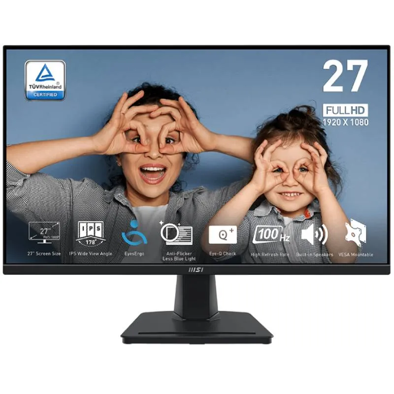 Écran MSI PRO MP275 27" Full HD IPS / 100 Hz / Avec haut-parleurs / Noir, Photo boutique Best Buy Tunisie chez Best Buy Tunisie