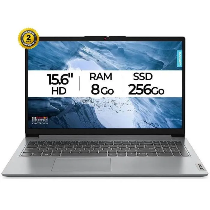 Lenovo IdeaPad 1 15IJL7 Intel® Celeron® N N4500 Ordinateur portable 39,6 cm (15.6") HD 8 Go DDR4-SDRAM 256 Go SSD Wi-Fi 6 (802.11ax) Windows 11 Home Français Gris, Photo boutique Best Buy Tunisie chez Best Buy Tunisie