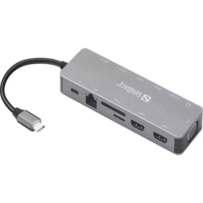 Sandberg USB-C 13-in-1 Travel Dock, Photo boutique Best Buy Tunisie chez Best Buy Tunisie