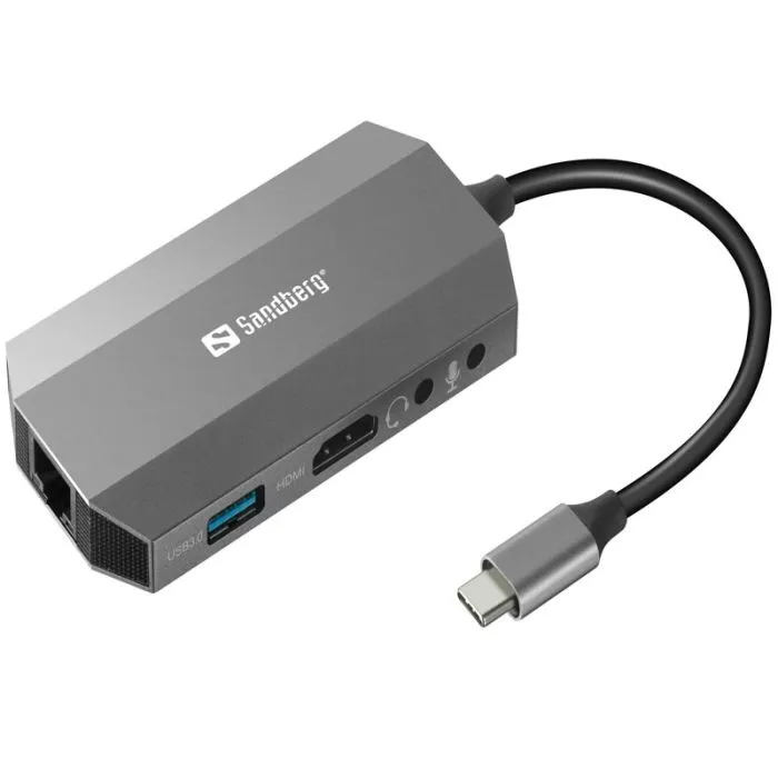 Sandberg USB-C 6-in1 Travel Dock, Photo boutique Best Buy Tunisie chez Best Buy Tunisie