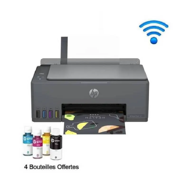 HP Imprimante Tout-en-un Smart Tank 581, Home and home office, Print, copy, scan, Wireless; High-volume printer tank; Print from phone or tablet; Scan to PDF (4A8D4A), Photo boutique Best Buy Tunisie chez Best Buy Tunisie