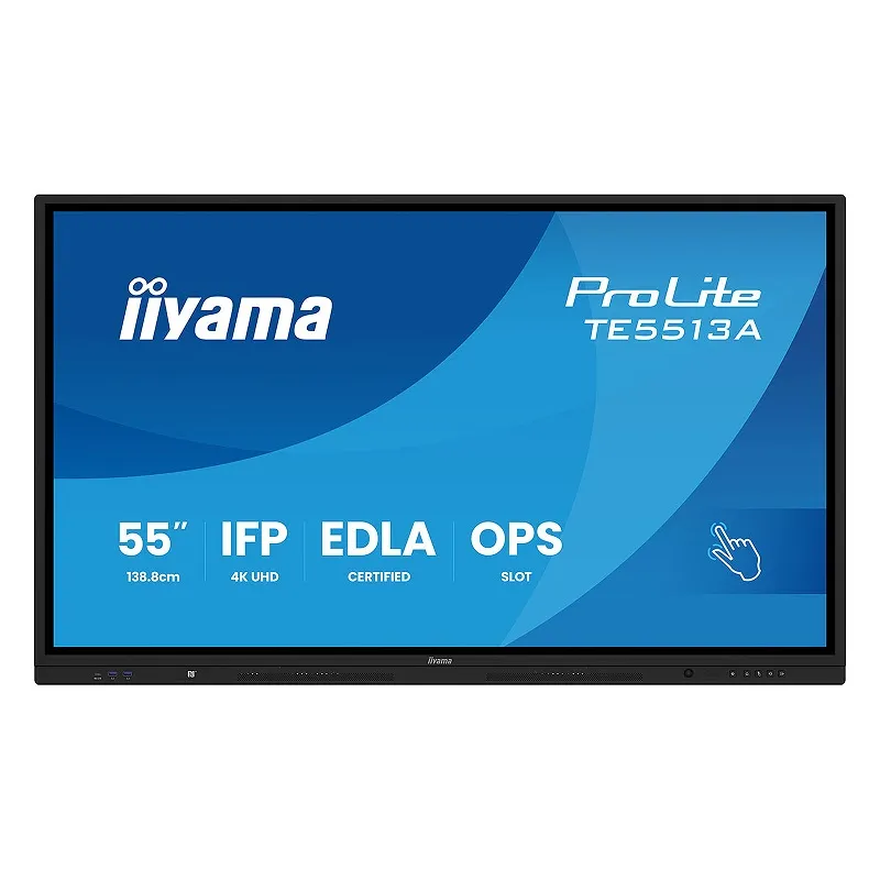 iiyama TE5513A-B1AG Écran d'affichage dynamique Écran plat interactif 138,7 cm (54.6") Wifi 450 cd/m² 4K Ultra HD Noir Écran tactile Intégré dans le processeur Android 18/7, Photo boutique Best Buy Tunisie chez Best Buy Tunisie