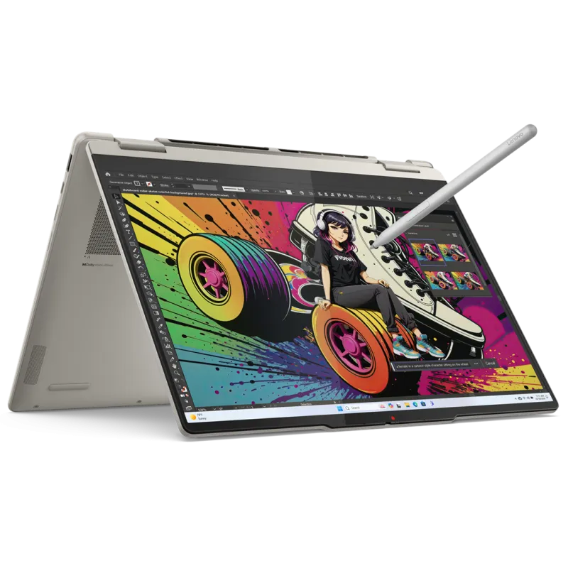 Lenovo Yoga 7 2-in-1 14AKP10 Copilot+ PC AMD Ryzen AI 7 350 Hybride (2-en-1) 35,6 cm (14") Écran tactile WUXGA 16 Go LPDDR5x-SDRAM 512 Go SSD Wi-Fi 7 (802.11be) Windows 11 Home Français Gris, Photo boutique Best Buy Tunisie chez Best Buy Tunisie