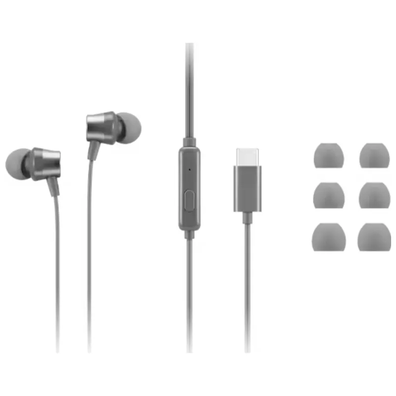 Écouteurs filaires intra-auriculaires Lenovo 300 / USB-C / Gris, Photo boutique Best Buy Tunisie chez Best Buy Tunisie