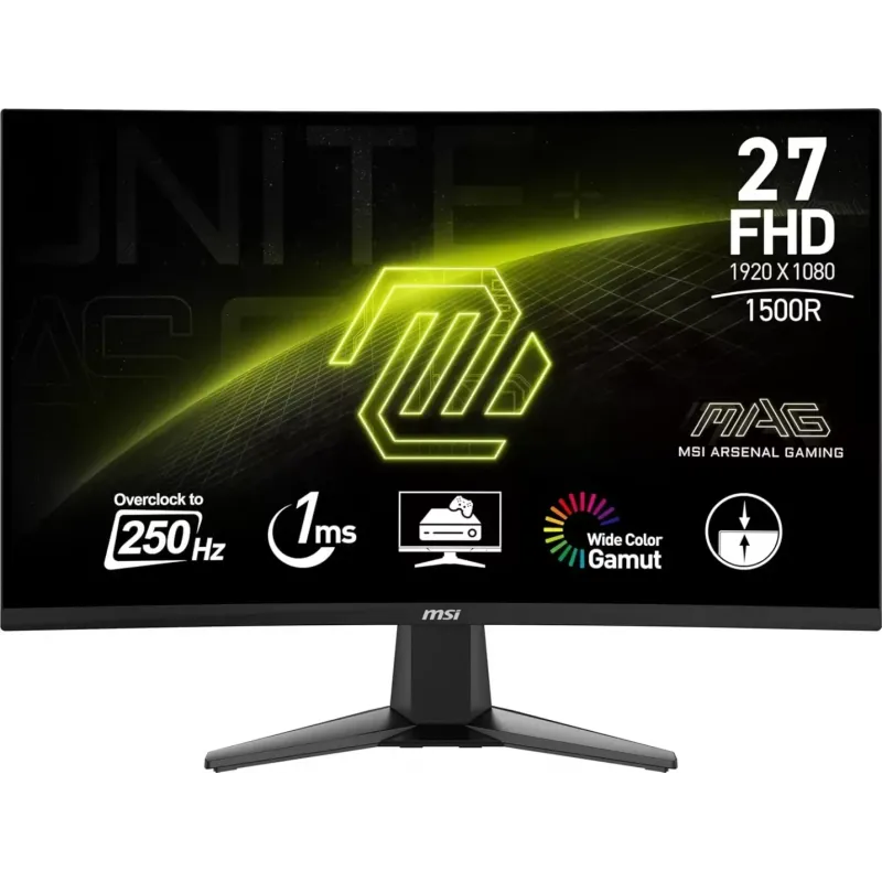 MSI MAG 27C6X écran plat de PC 68,6 cm (27") 1920 x 1080 pixels Full HD LCD Noir, Photo boutique Best Buy Tunisie chez Best Buy Tunisie